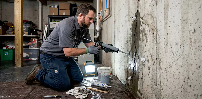 Basement Leak Repair From Inside in Spanish Fork